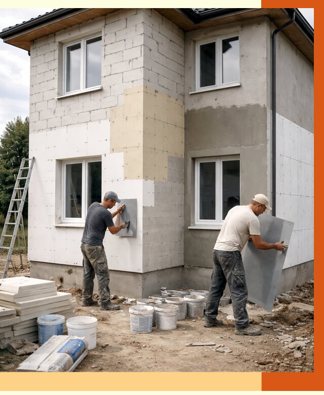 Утепление дома из газобетона в Моршанске от 4362 руб./м² — заказать у ТепломастерМрш